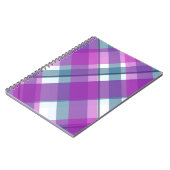 Paars Tartan Patroon Notitieboek (Linkerzijde)