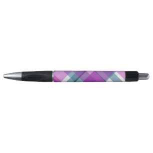 Paars Tartan Patroon Pen