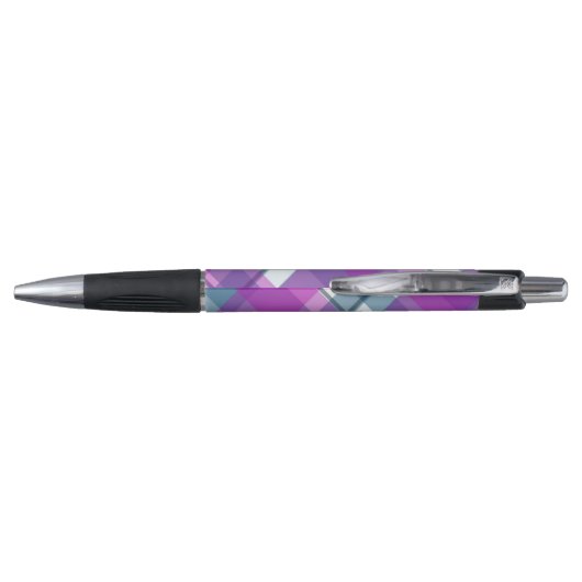 Paars Tartan Patroon Pen (Achterkant)