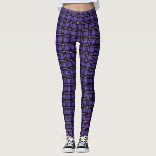 Paars Tartan Pset Leggings (Voorkant)