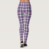 Paars Tartan Pset Scottish Kilt Pattern Leggings (Achterkant)