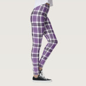 Paars Tartan Pset Scottish Kilt Pattern Leggings (Rechts)