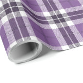 Paars Tartan Pset Scottish Trendy Pattern Cadeaupapier (Rol Hoek)
