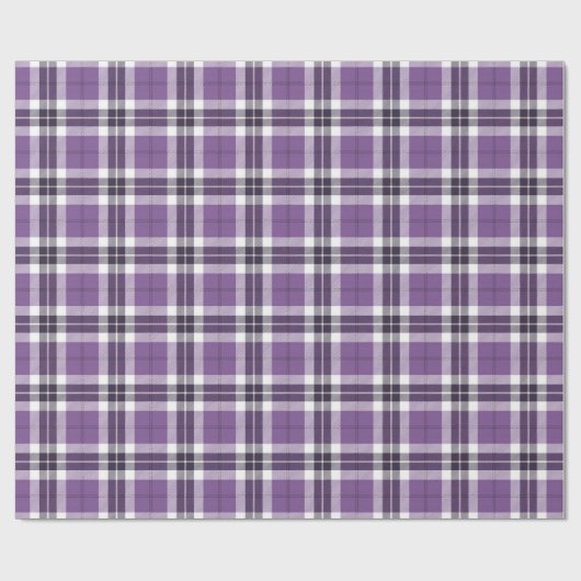 Paars Tartan Pset Scottish Trendy Pattern Cadeaupapier (Vlak)