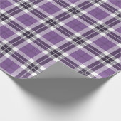 Paars Tartan Pset Scottish Trendy Pattern Cadeaupapier (Hoek)