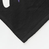 Paars, Teal, Zwart & Wit Cheerleader Design Fleece Deken (Hoek)