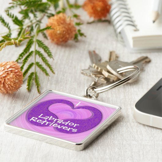 Paars Teardrop Heart Sleutelhanger (Zijkant)