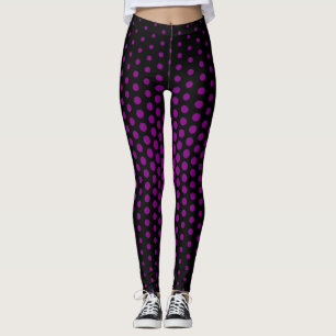 Paars Techno Dot Patroon Leggings