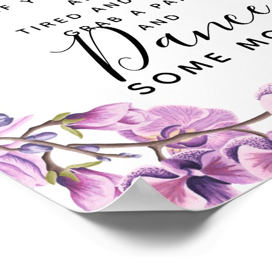 paars teenslippers bruiloft poster (Hoek)