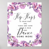 paars teenslippers bruiloft poster (Voorkant)