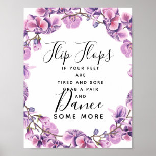 paars teenslippers bruiloft poster