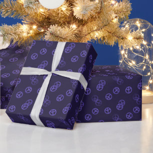 Paars tekenteken cadeaupapier