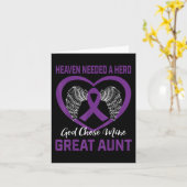 Paars ter nagedachtenis aan groot-tante alvleeskli kaart (Gele Bloem)