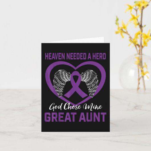 Paars ter nagedachtenis aan mijn geweldige tante a kaart (Gele Bloem)