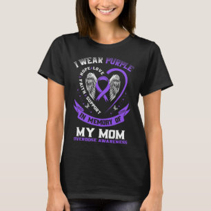 Paars ter nagedachtenis aan mijn moeder: overdosis t-shirt