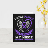 Paars ter nagedachtenis aan mijn zoon Drug overdos Kaart (Gele Bloem)