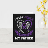 Paars ter nagedachtenis aan vader papa alvleesklie kaart (Gele Bloem)