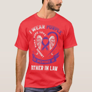 Paars ter nagedachtenis van mijn vader in de recht t-shirt