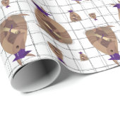 Paars Texas Afstuderen Armadillo Cadeaupapier (Rol Hoek)