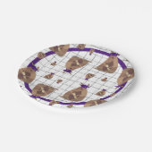 Paars Texas Afstuderen Armadillo Papieren Bordje (Gekanteld)