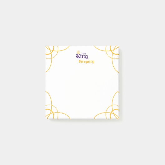 Paars The King Square Post-it Notes (Voorkant)
