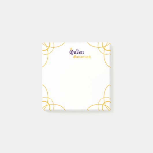 Paars The Queen Square Post-it Notes (Voorkant)