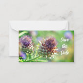  Paars Thistle Garden Flower Invitation Notitiekaartje (Voorkant)