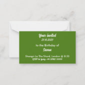  Paars Thistle Garden Flower Invitation Notitiekaartje (Achterkant)