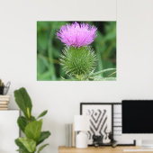 Paars Thistle Poster (Thuiskantoor)