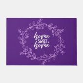 Paars Thuis Sweet Home Deurmat (Voorkant)