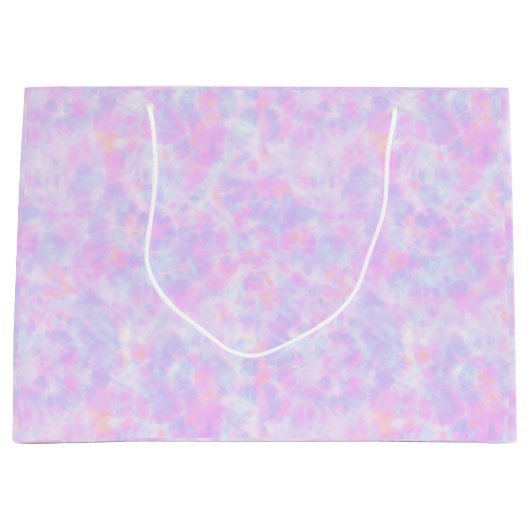 Paars Tie Dye Pattern Groot Cadeauzakje (Voorkant)