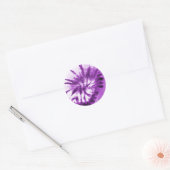Paars Tie Dye Pattern Ronde Sticker (Envelop)