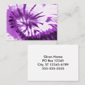 Paars Tie Dye Pattern Visitekaartje (Voorkant / Achterkant)