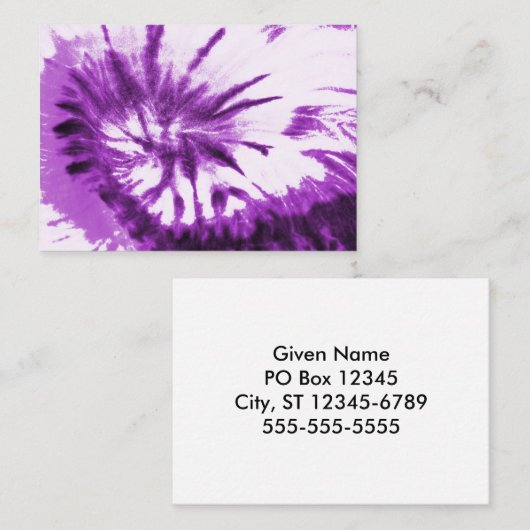 Paars Tie Dye Pattern Visitekaartje (Voorkant / Achterkant)