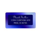 Paars tijdelijk adreslabel etiket (Voorkant)