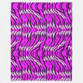Paars Tijgerhuidpatroon Ontwerp  Fleece Deken (Voorkant)