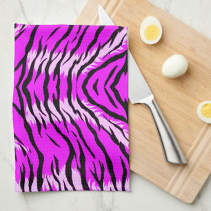 Paars Tijgerhuidpatroon Ontwerp  Theedoek