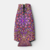 Paars Tile Pattern Kaleidoscope Flesjeskoeler (Achterkant)