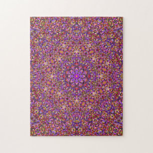 Paars Tile Pattern Kaleidoscope Legpuzzel