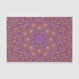  Paars Tile Pattern Kaleidoscope Tissuepapier