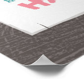 Paars Tipi Camping Birthday Poster (Hoek)