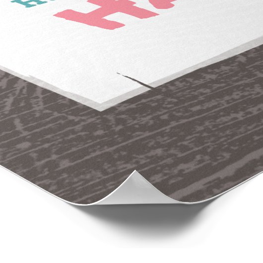 Paars Tipi Camping Birthday Poster (Hoek)