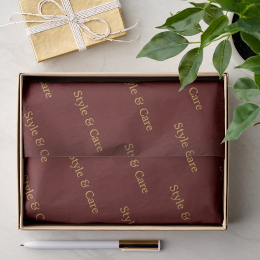 Paars tissuepapier met naam patroonprint (Geschenk)