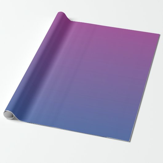 Paars tot blauw ombre patroon cadeaupapier (Uitgerold)