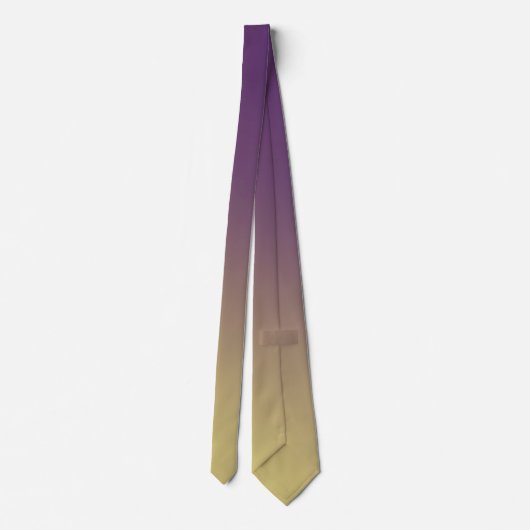 Paars tot Geel Goud Ombré Stropdas (Achterkant)