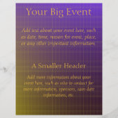 Paars tot Gold Pattern Flyer (Voorkant)