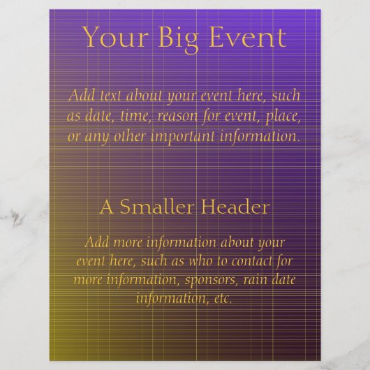 Paars tot Gold Pattern Flyer (Voorkant)