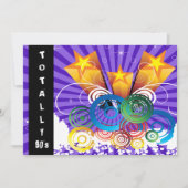 paars totaal 80's retro party Invitation Kaart (Voorkant)