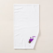 Paars Tractormerk met Monogram Bad Handdoek (Handdoek)