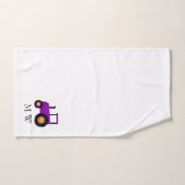 Paars Tractormerk met Monogram Bad Handdoek (Handdoek)